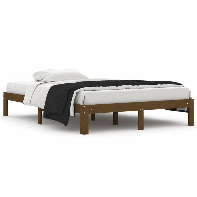 Foto van Vidaxl bedframe massief grenenhout honingbruin 140x200 cm