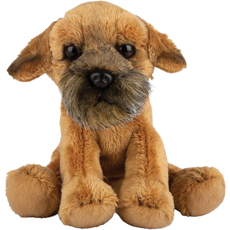 Foto van Pluche knuffel dieren border terrier hond 13 cm - knuffel huisdieren