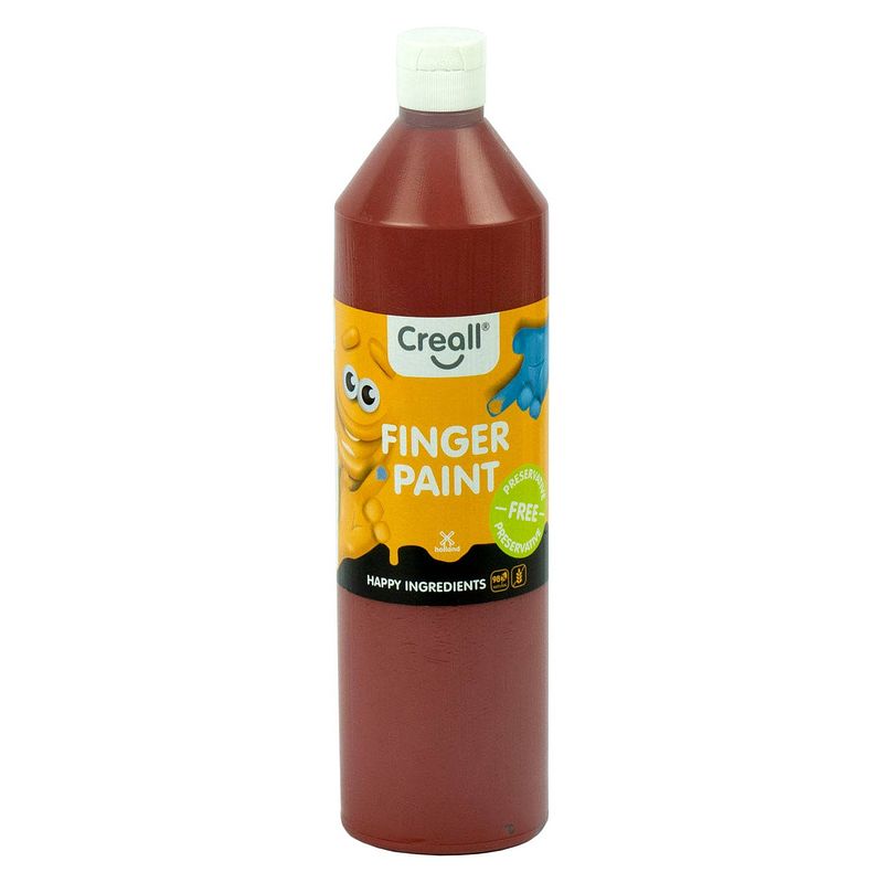 Foto van Creall vingerverf conserveringsvrij bruin, 750ml