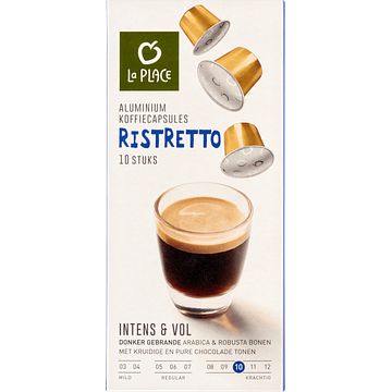 Foto van 3 voor € 6,00 | la place koffiecups ristretto 10 stuks aanbieding bij jumbo