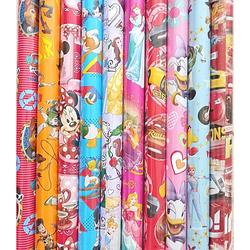 Foto van 10 rollen assortiment cadeaupapier disney inpakpapier voor kinderen - 200 x 70 cm