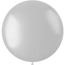 Foto van Folat ballon metallic 78 cm latex wit