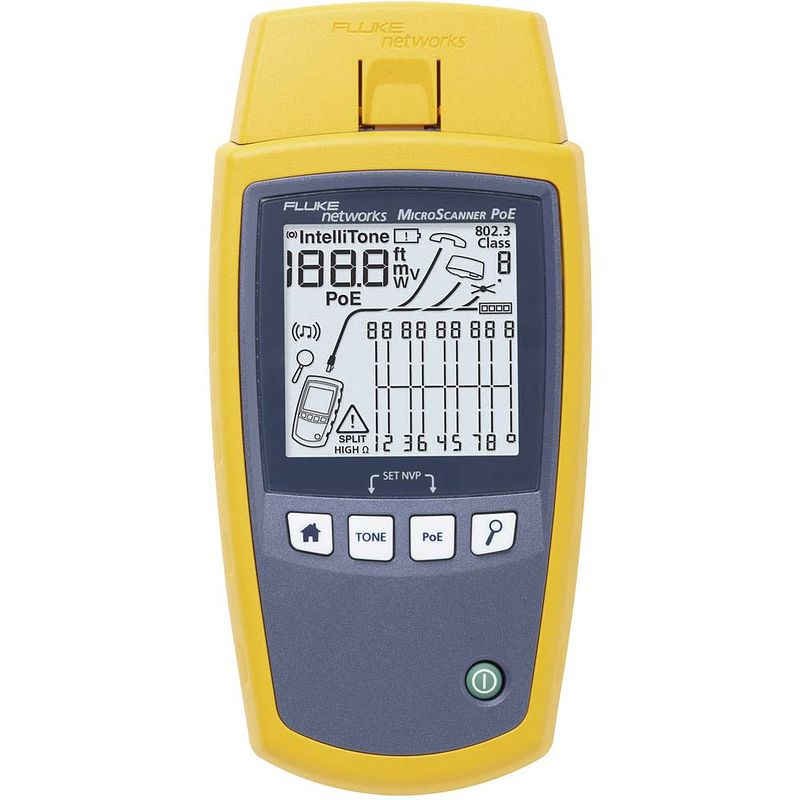 Foto van Fluke networks set: ms-poe + mt-8200-63a microscanner™ poe + intellitone 200 probe kabelmeter audio/video, netwerk, telecommunicatie