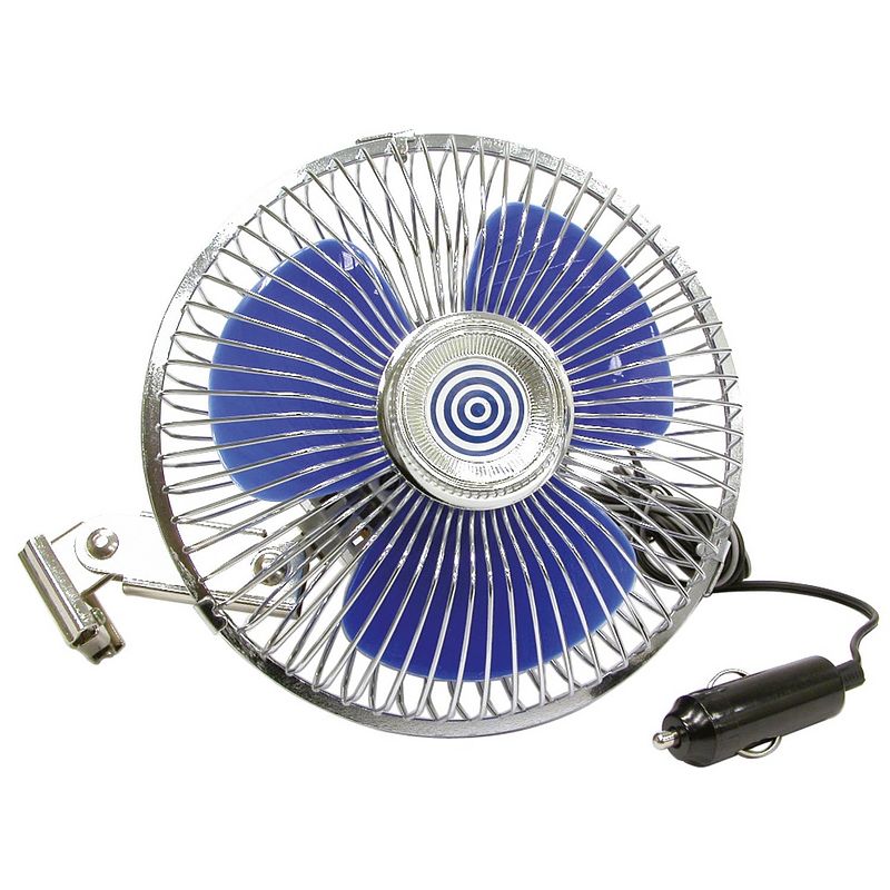 Foto van Carpoint autoventilator 12 volt 15 cm zilver