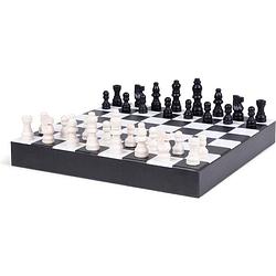 Foto van Senza schaakspel - inclusief opbergzakjes - compact - zwart/wit