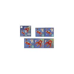 Foto van Scratch puzzel magnetisch: magnetisch puzzelboek to go - ruimte 18x18x1.5cm (gesloten), 54x18x0.5cm (open), met 2 magnet
