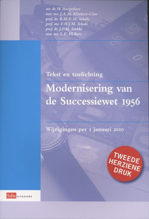 Foto van Modernisering van de successiewet 1956 - b.m.e.m. schols - paperback (9789012383967)