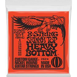 Foto van Ernie ball 2624 8-string skinny top heavy bottom 009 - 080