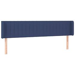 Foto van Vidaxl hoofdbord met randen 163x16x78/88 cm stof blauw