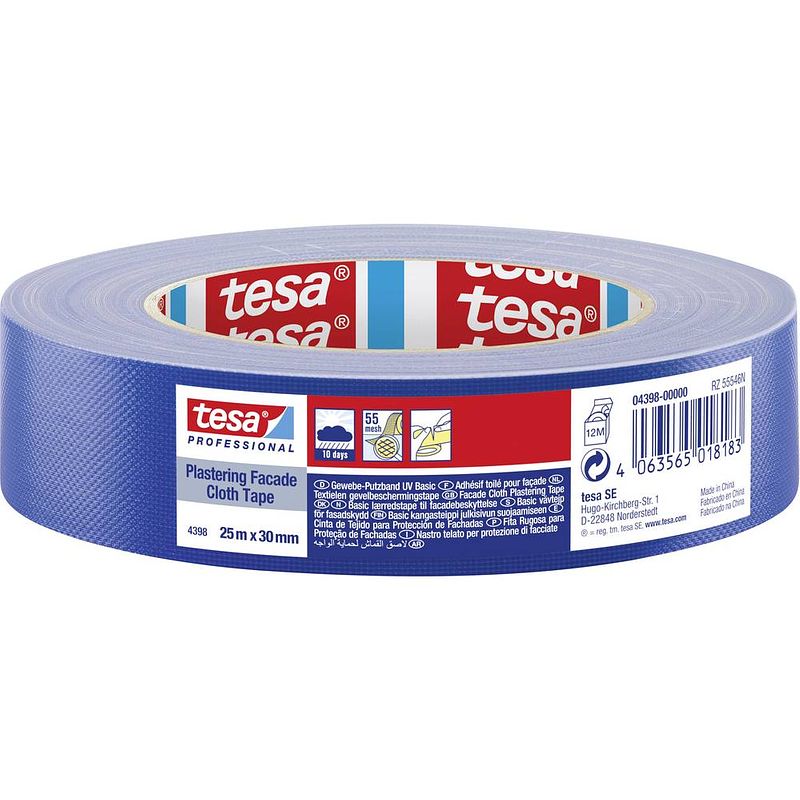 Foto van Tesa 04398-00000-00 gipstape tesa professional blauw (l x b) 25 m x 30 mm 1 stuk(s)