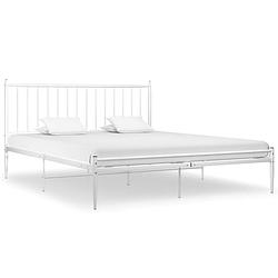 Foto van Vidaxl bedframe metaal wit 180x200 cm