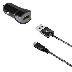 Foto van Celly autolader usb 12/24v 2.4a + micro-usb-datakabel zwart