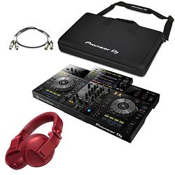 Foto van Pioneer dj xdj-rr + hdj-x5bt rood + flightbag + xlr-kabelset