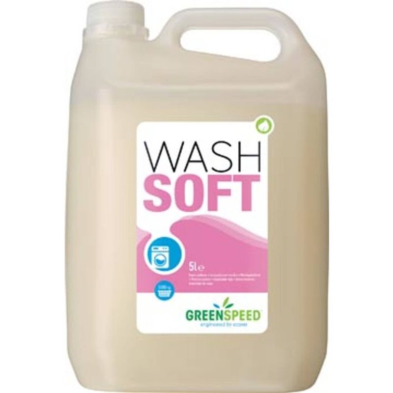 Foto van Greenspeed wasverzachter wash soft, 166 wasbeurten, flacon van 5 liter