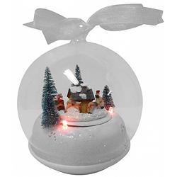 Foto van Peha bol met kersttafereel led 12 x 13 cm glas transparant