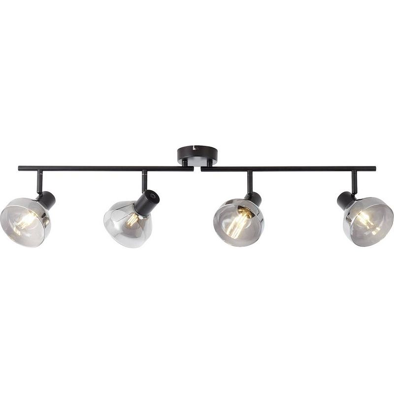 Foto van Brilliant 82732/06 reflekt plafondlamp e14 18 w zwart (mat), matglas