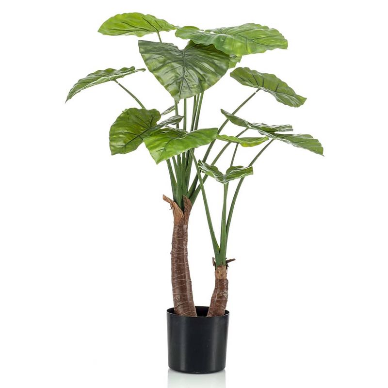 Foto van Emerald kunstplant in pot alocasia 110 cm