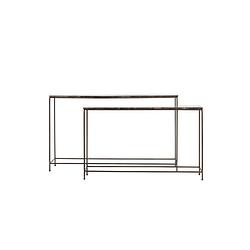 Foto van Light&living side table s/2 120x21x72+140x25x82 cm morena bruin mar...