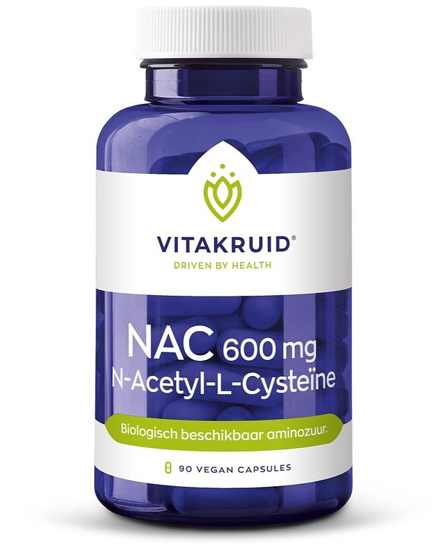 Foto van Vitakruid nac 600mg n-acetyl-l-cysteïne vega capsules