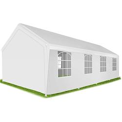 Foto van Tectake® - xxl partytent tuinpaviljoen mammut 8x4m - grote kijkvensters - wit - 404972