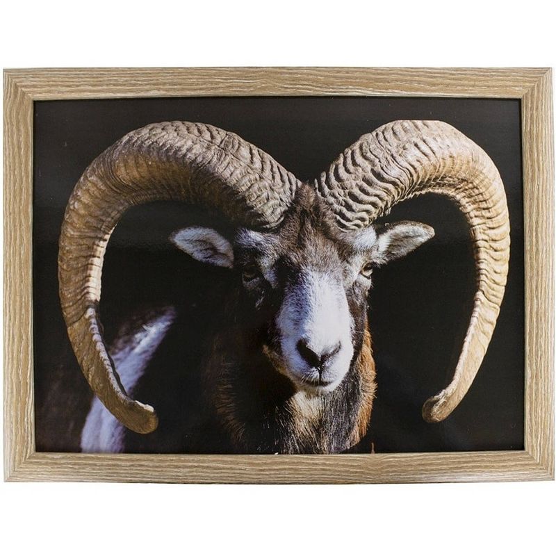 Foto van Schootkussen/laptray ram/schaap print 33 x 43 cm - schapen dieren artikelen - schoottafel - dienblad voor op schoot