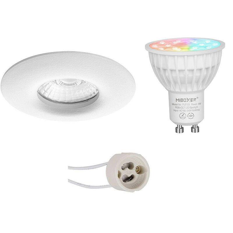 Foto van Mi-light miboxer - led spot set gu10 - smart led - wifi led - slimme led - 4w - rgb+cct - aanpasbare kleur - dimbaar -