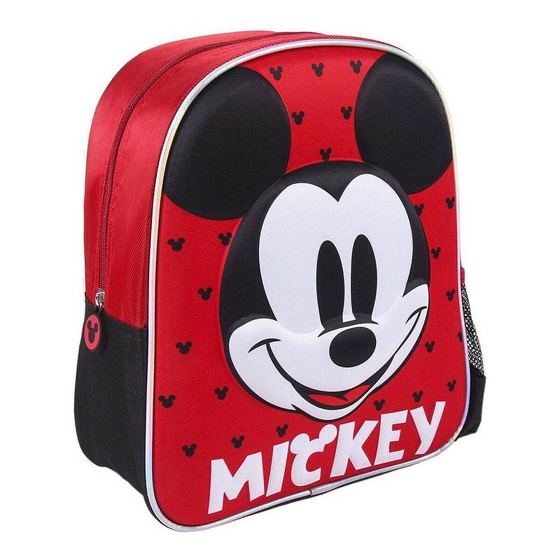 Foto van 3d-schoolrugzak mickey mouse rood (25 x 31 x 10 cm)