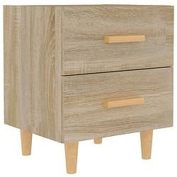 Foto van The living store nachtkastje sonoma eiken - 40 x 35 x 47.5 cm - scandinavische stijl