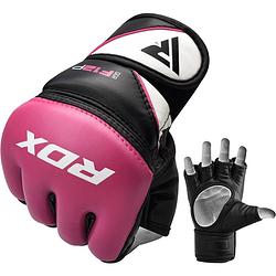 Foto van Rdx sports grappling gloves model ggrf-12 - roze l - leer