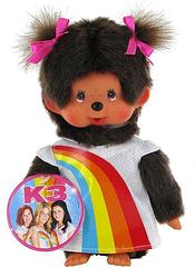 Foto van Monchhichi meisje k3 regenboogjurk (20 cm) - speelgoed (4905610242085)