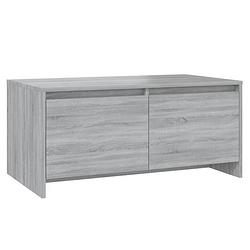 Foto van The living store banktafel sonoma eiken - 90x50x41.5 - met opberglades