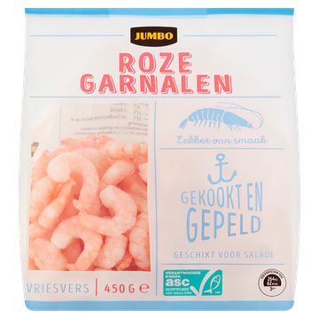 Foto van Jumbo roze garnalen 450g