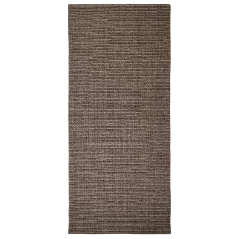 Foto van The living store sisal vloerkleed - bruin - 66 x 150 cm - anti-slip - 100% sisal