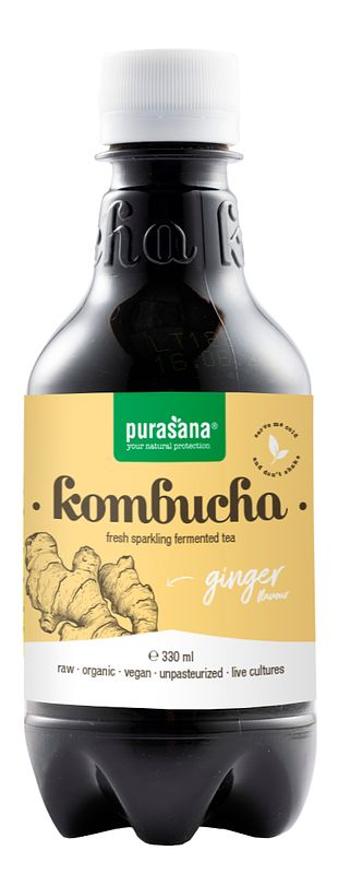 Foto van Purasana kombucha tea ginger