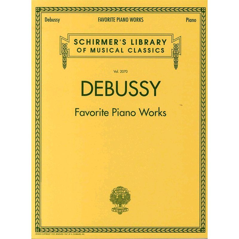 Foto van G. schirmer - claude debussy: favourite piano works