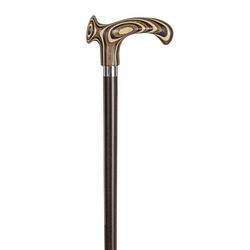 Foto van Classic canes houten wandelstok - bruin - beukenhout - rechtshandig - gelamineerd ergonomisch handvat - lengte 92 cm
