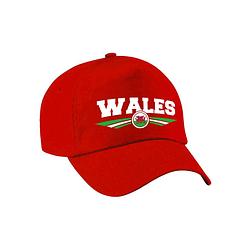 Foto van Wales landen pet / baseball cap rood voor volwassenen - verkleedhoofddeksels