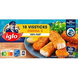 Foto van Iglo 10 vissticks omega3 300g bij jumbo