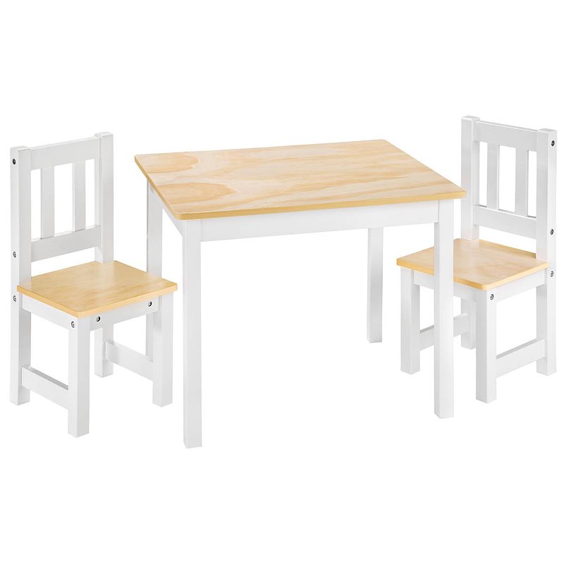 Foto van Tectake - kindermeubelset - tafel en 2 stoelen - robuust - 402376