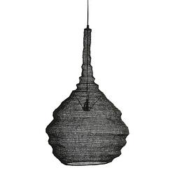 Foto van Non-branded hanglamp bodhi 38,5 x 38,5 cm e27 rvs 25w zwart