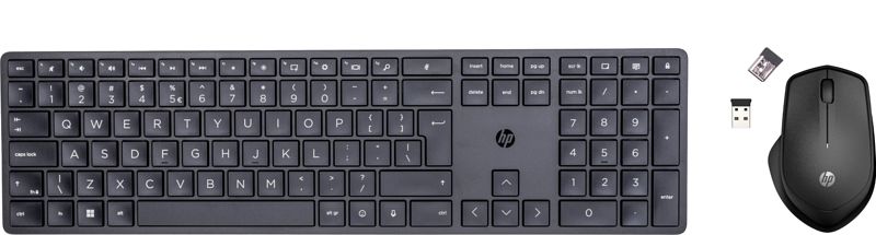 Foto van Hp 450 draadloos toetsenbord qwerty + hp 280 silent draadloze muis