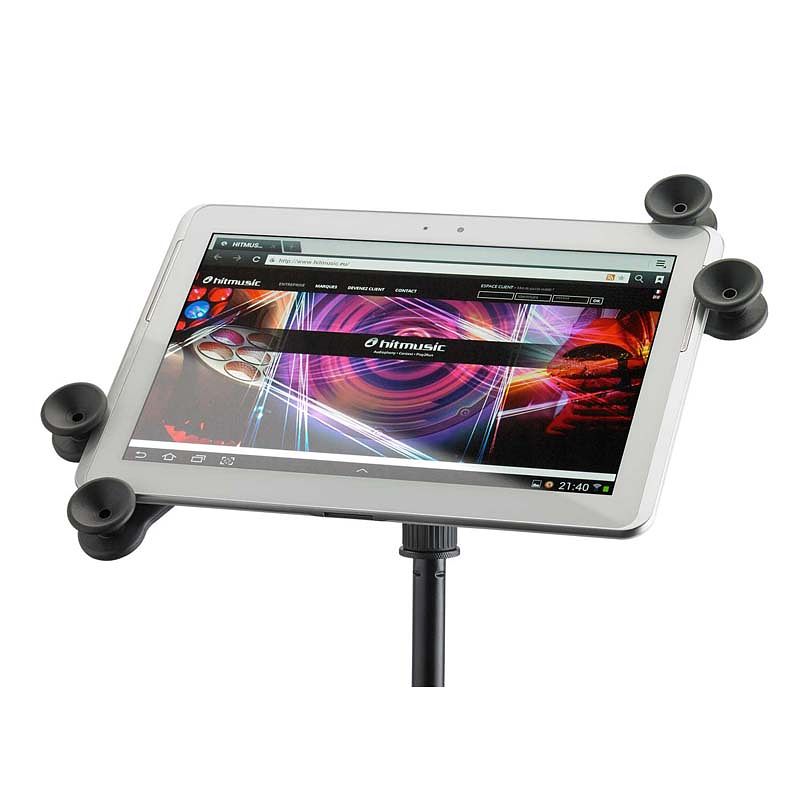 Foto van Hilec media2 tablet-houder voor microfoonstatief zwart