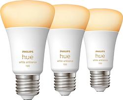 Foto van Philips hue white ambiance e27 1100lm 3-pack