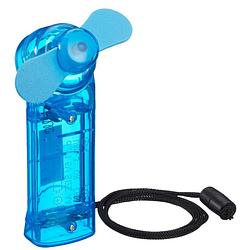 Foto van Cepewa ventilator voor in je hand - verkoeling in zomer - 10 cm - blauw - klein zak formaat model - handventilatoren