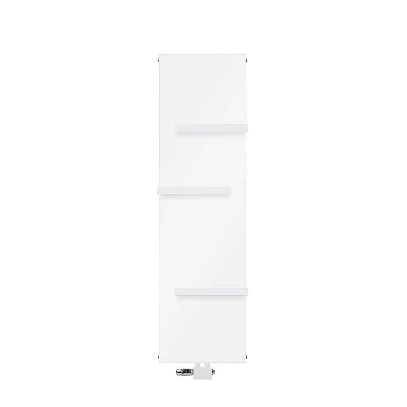 Foto van Badkamerradiator 1600x452 mm wit met universele aansluitset ml-design