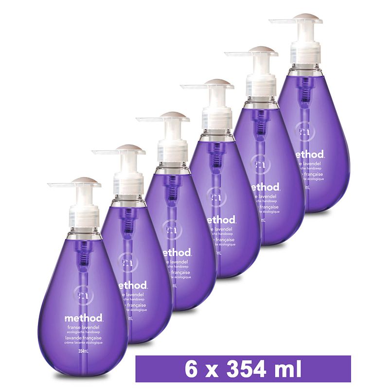 Foto van Method handzeep - french lavender - voordeelverpakking 6 x 354 ml