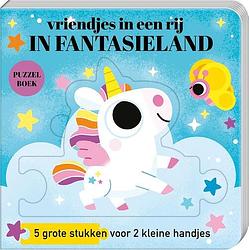 Foto van Puzzelboek vriendjes in een rij - in fantasieland - kartonboekje;kartonboekje (9789464084016)