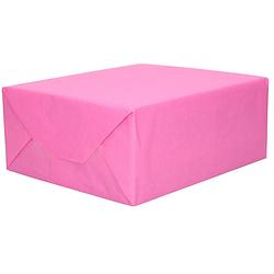 Foto van 1x rol kraft inpakpapier roze 200 x 70 cm - cadeaupapier