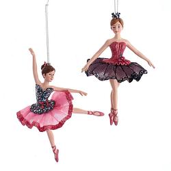 Foto van Kurt s. adler - ornament plastic roze ballerina l16cm