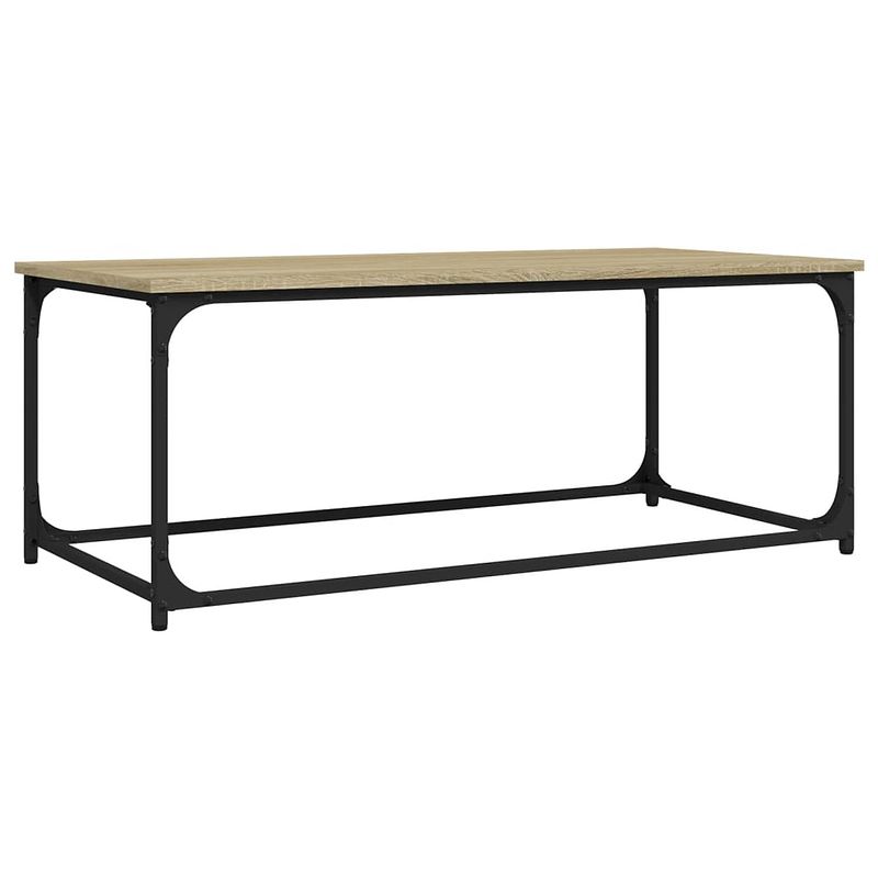 Foto van The living store salontafel sonoma eiken - 102 x 50 x 40 cm - klassiek design